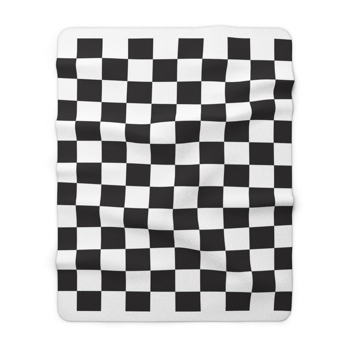 Checkered Sherpa Fleece Blanket