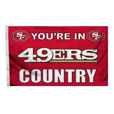 san francisco 49ers outdoor flag for sale - officially licensed - flagman of america