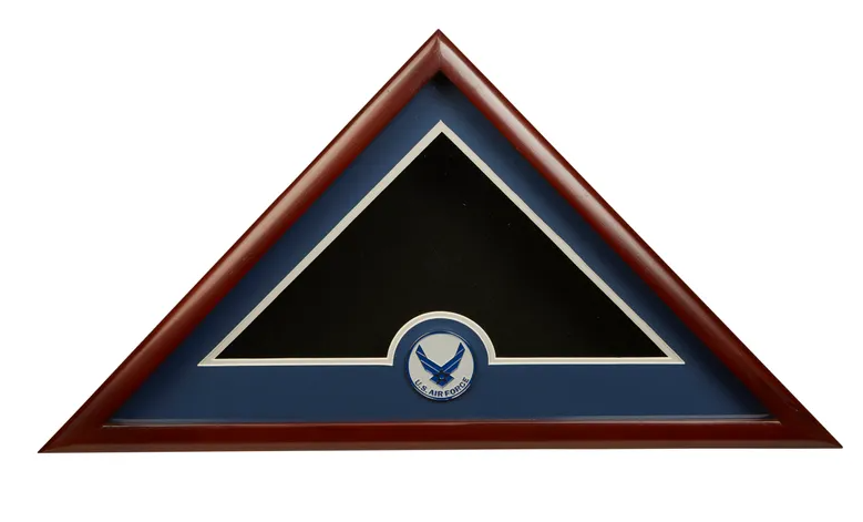 Military Emblem Flag Display Case