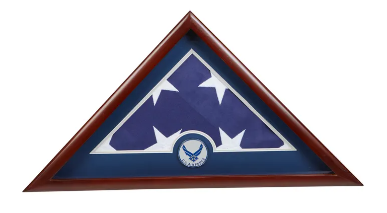 Military Emblem Flag Display Case