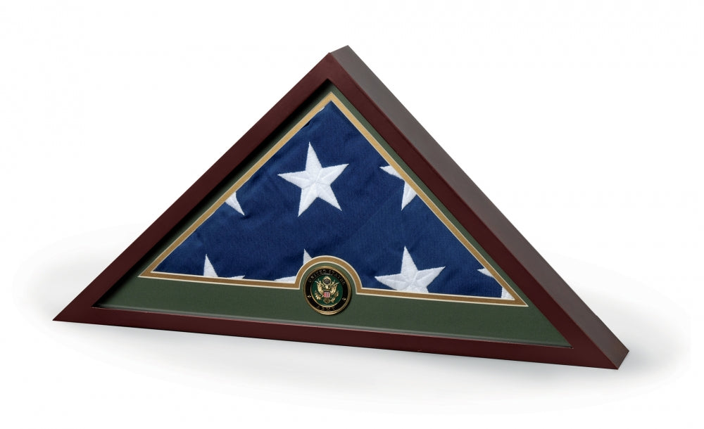 Military Emblem Flag Display Case