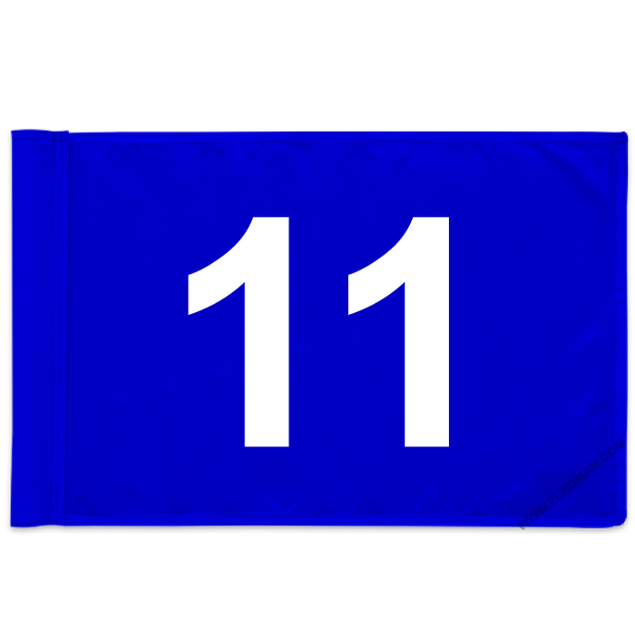 Individual Numbered Golf Flags with Rotating Tube