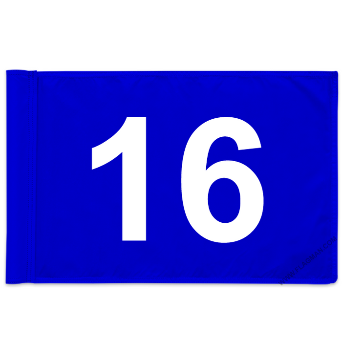Individual Numbered Golf Flags with Rotating Tube