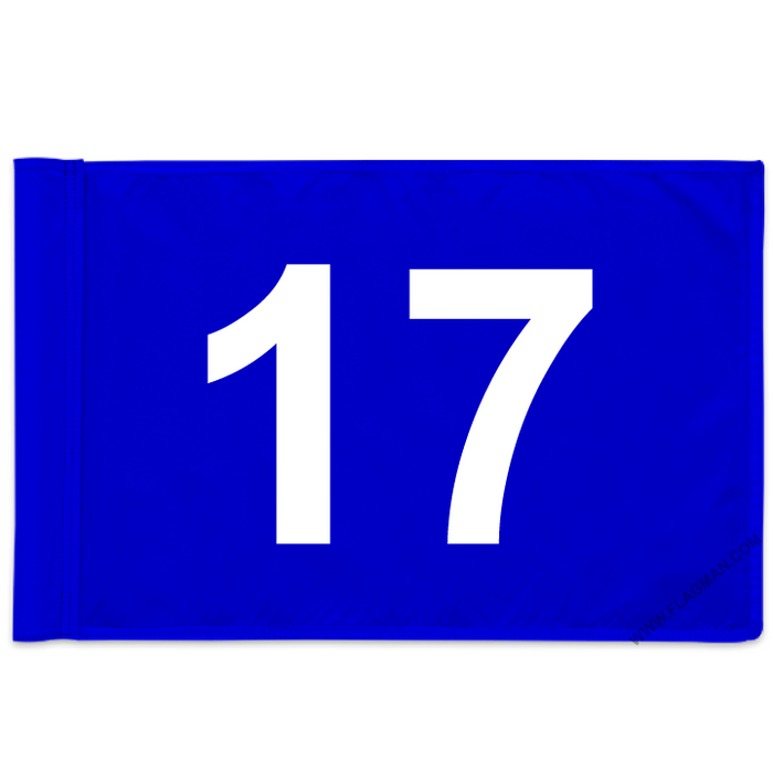 Individual Numbered Golf Flags with Rotating Tube