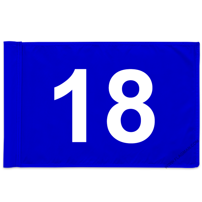 Individual Numbered Golf Flags with Rotating Tube