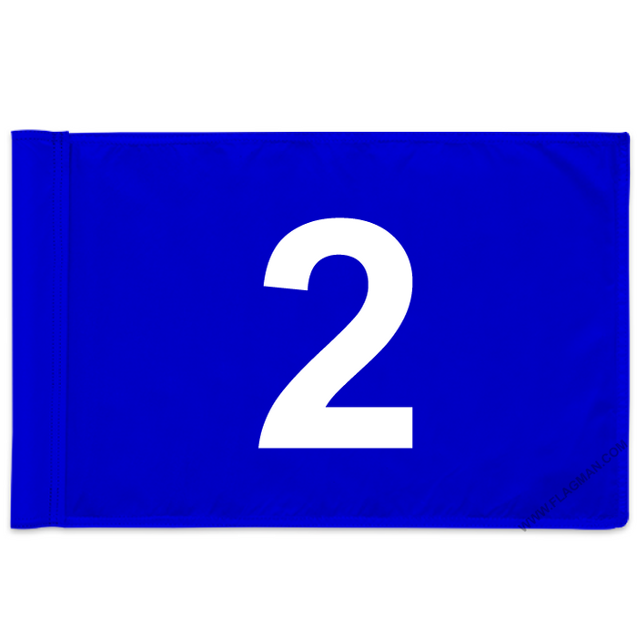 Individual Numbered Golf Flags with Rotating Tube
