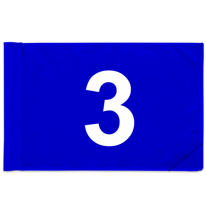 Individual Numbered Golf Flags with Rotating Tube