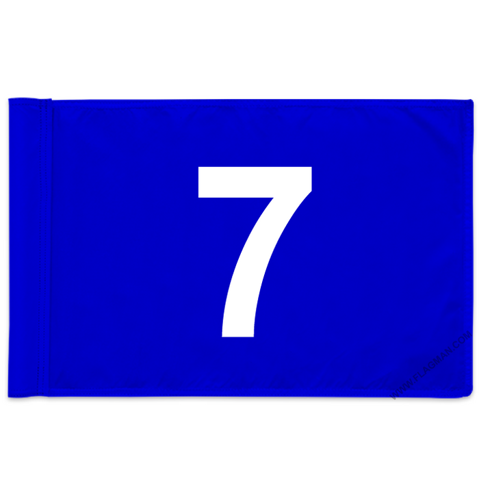 Individual Numbered Golf Flags with Rotating Tube