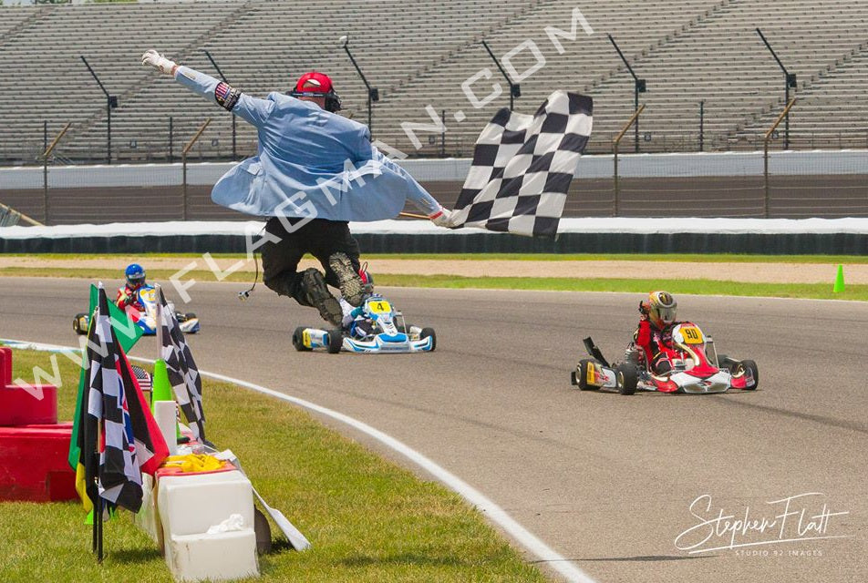 Printed Black & White Checkered Racing Flag