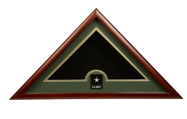 Military Emblem Flag Display Case
