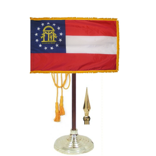 Georgia Flag with Fringe | Georgia Indoor Flag | Georgia Parade Flag