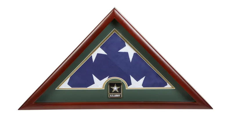 Military Emblem Flag Display Case