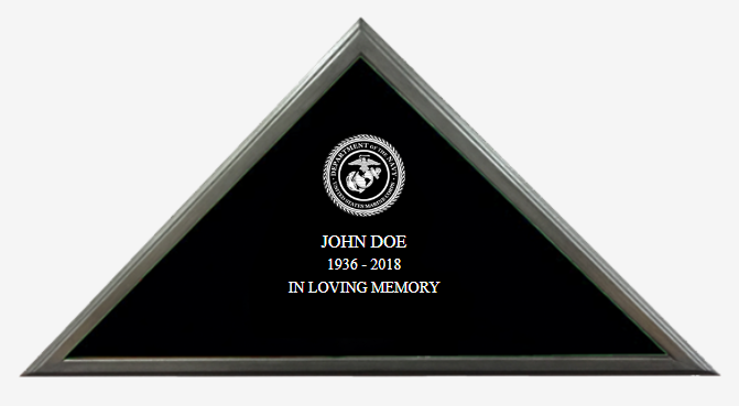 Hand Made Military & First Responder Flag Display Case 5'x9.5' (engravable) *Made in USA*