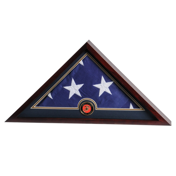 Military Emblem Flag Display Case