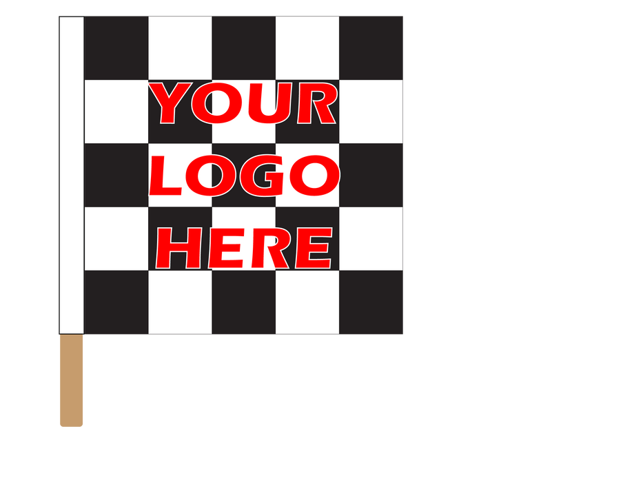 Custom Printed Checkered Race Flag - Single Reverse