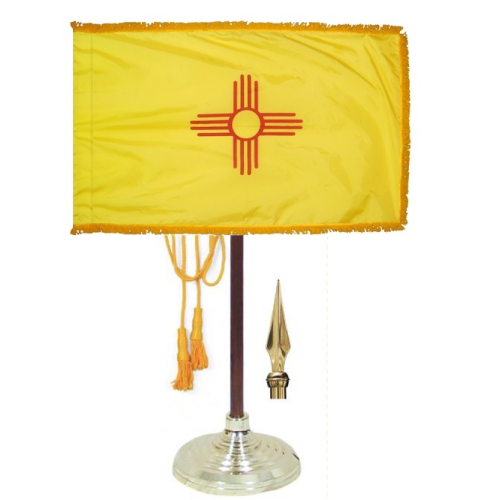 New Mexico Flag | New Mexico Parade Flag | New Mexico Flag with Fringe | New Mexico Indoor Flag