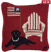 Patriotic Pillow New Zealand Wool Designed in Vermont Flagman of America