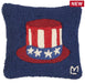 Patriotic Pillow New Zealand Wool Designed in Vermont Flagman of America