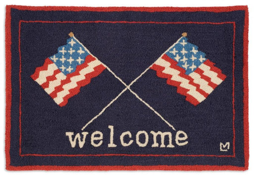 Patriotic Rug New Zealand Wool Rug Designed in Vermont Flagman of America