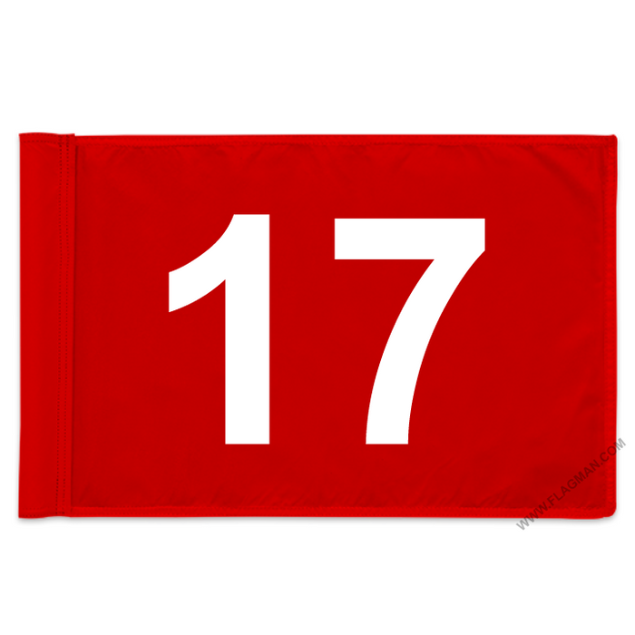 Individual Numbered Golf Flags with Rotating Tube