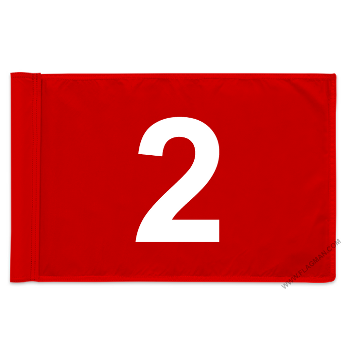 Individual Numbered Golf Flags with Rotating Tube