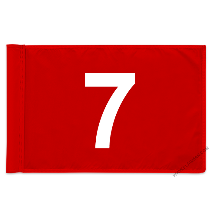 Individual Numbered Golf Flags with Rotating Tube