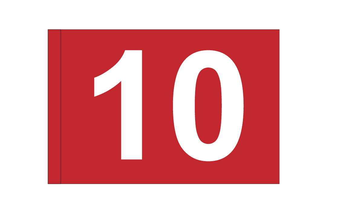 individual golf flag with numbers for sale - red golf flags for sale
