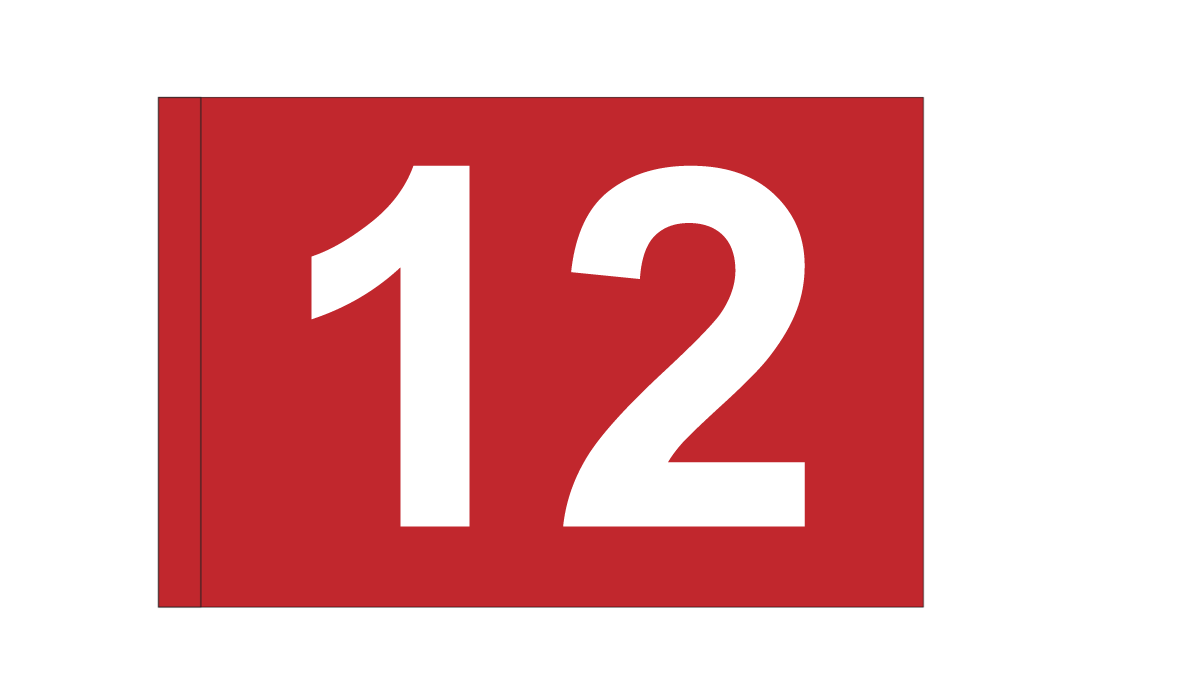 individual golf flag with numbers for sale - red golf flags for sale