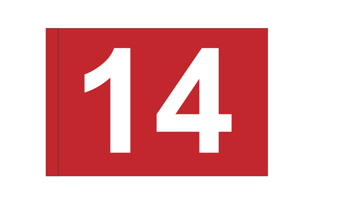 individual golf flag with numbers for sale - red golf flags for sale