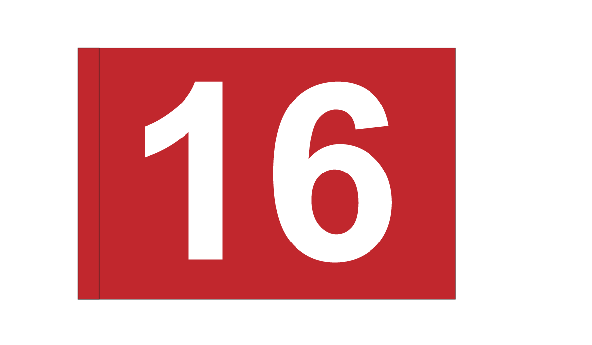 individual golf flag with numbers for sale - red golf flags for sale
