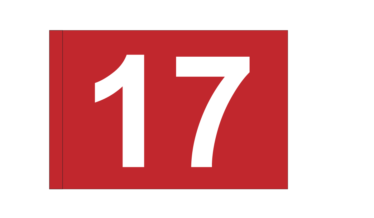 individual golf flag with numbers for sale - red golf flags for sale