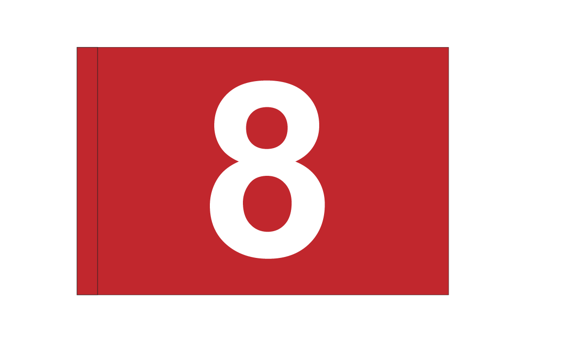 individual golf flag with numbers for sale - red golf flags for sale