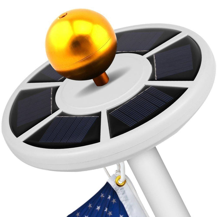 Single Row Solar Flagpole Top Light