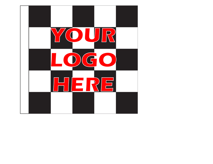 Custom Printed Checkered Race Flag - Single Reverse