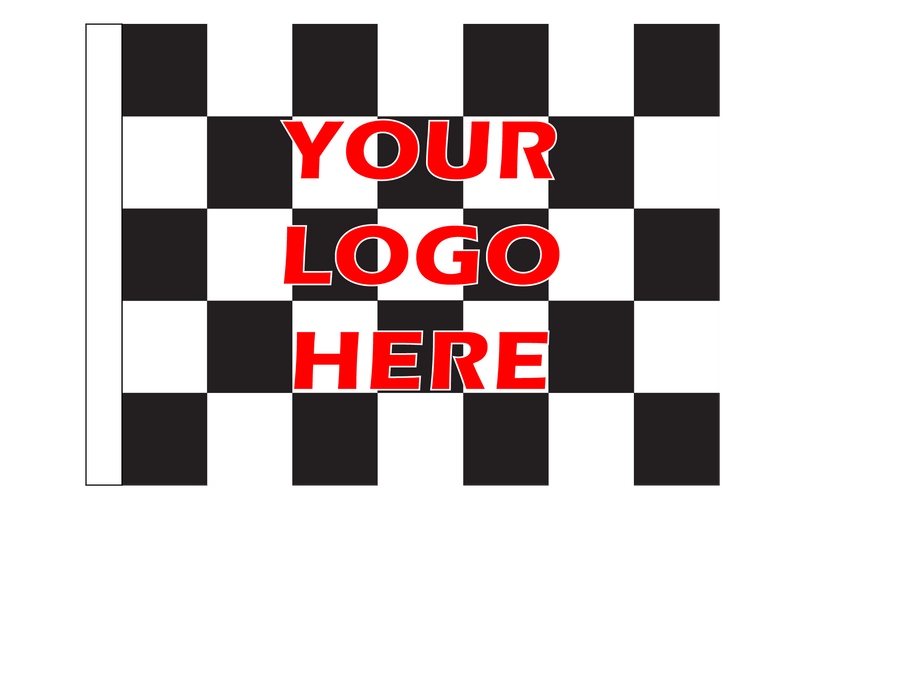 Custom Printed Checkered Race Flag - Single Reverse