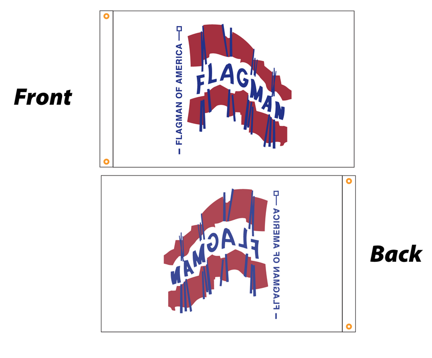 Custom Printed Flag - Outdoor Single Reverse