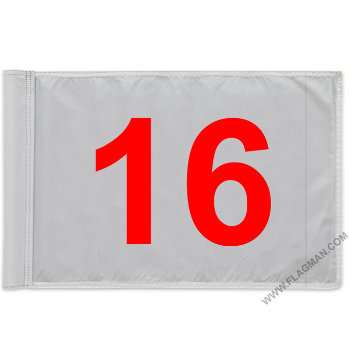 Individual Numbered Golf Flags with Rotating Tube