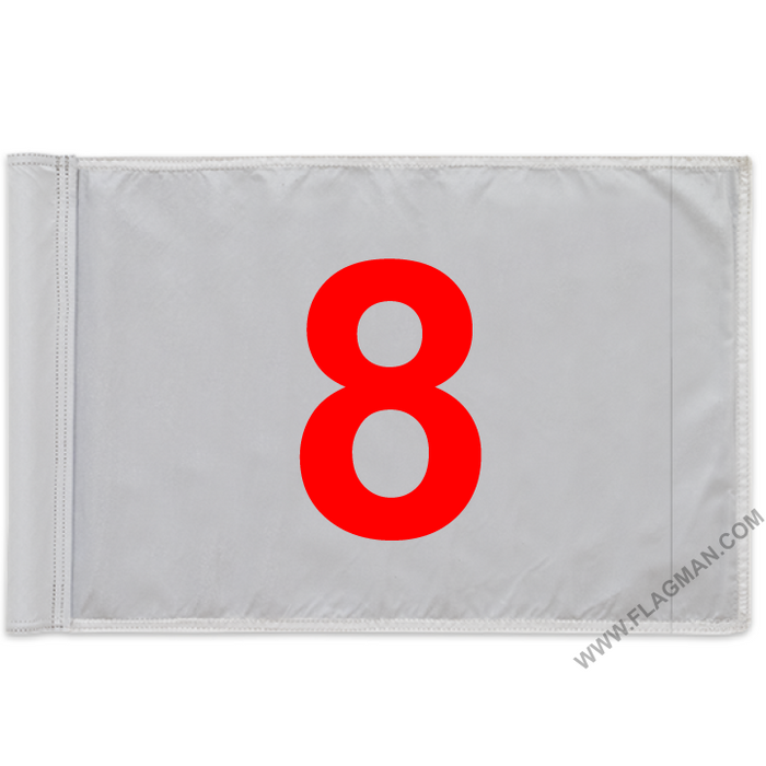 Individual Numbered Golf Flags with Rotating Tube