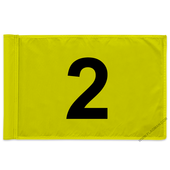 Individual Numbered Golf Flags with Rotating Tube