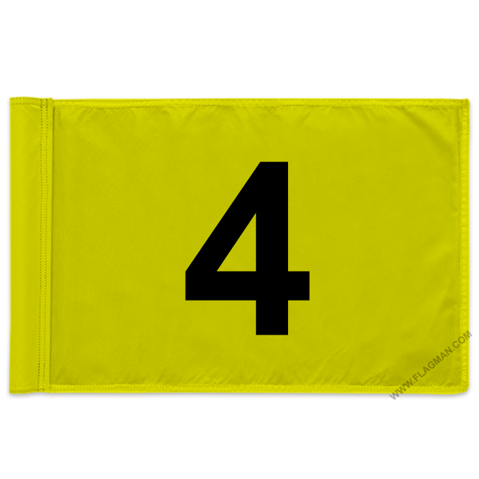 Individual Numbered Golf Flags with Rotating Tube