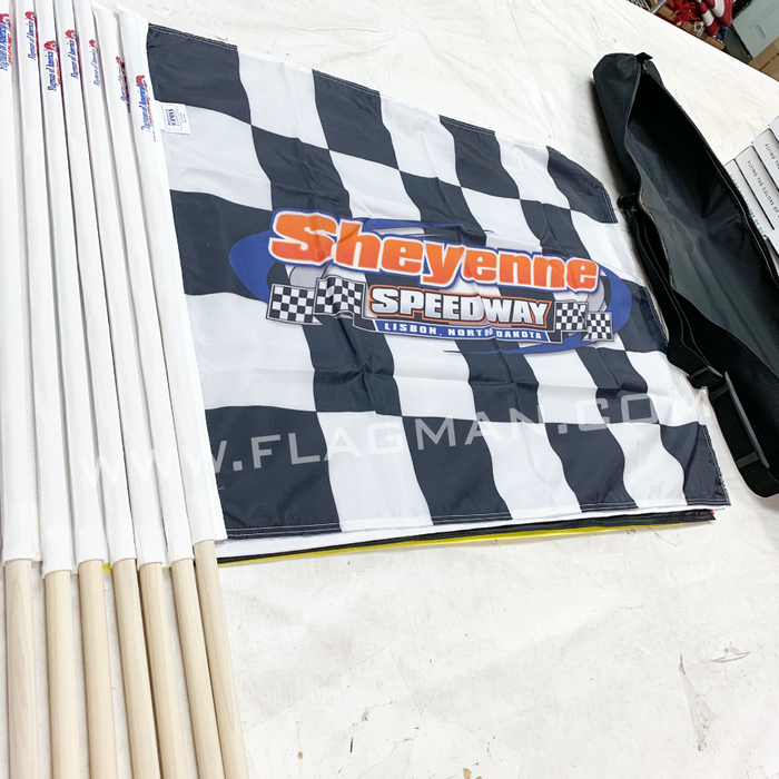 Custom Printed Checkered Race Flag - Single Reverse