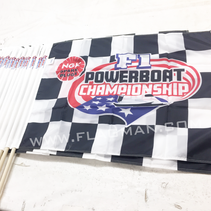 Custom Printed Checkered Race Flag - Single Reverse