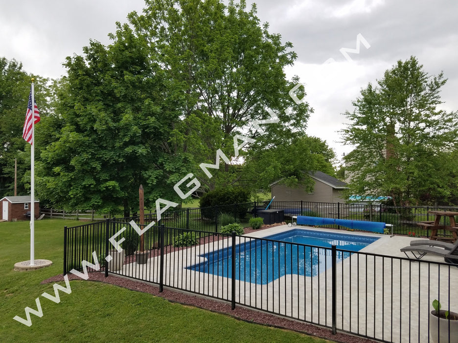 AFP Fiberglass Flagpole - External Rope *20 Year Warranty*