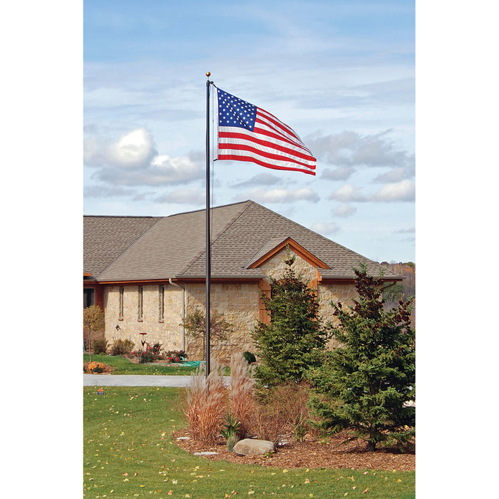 Commercial Grade Aluminum Flagpole - External Halyard- Lifetime Warranty - Made in USA