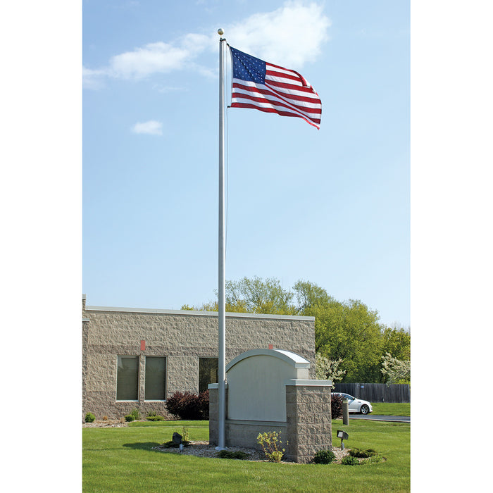 Commercial Grade Aluminum Flagpole - External Halyard- Lifetime Warranty - Made in USA