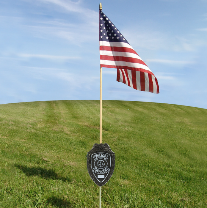 Aluminum Police Grave Marker