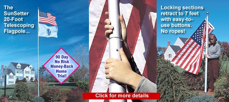 Topflight / Sunsetter 20' Telescoping Flagpole *Clearance*