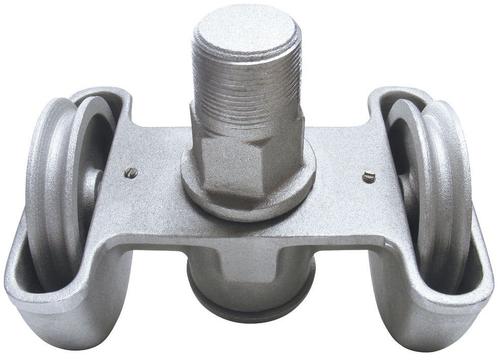 Heavy Duty Revolving Threaded Double Pulley Truck Top