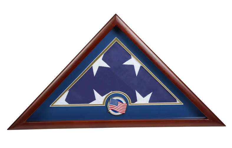 Military Emblem Flag Display Case