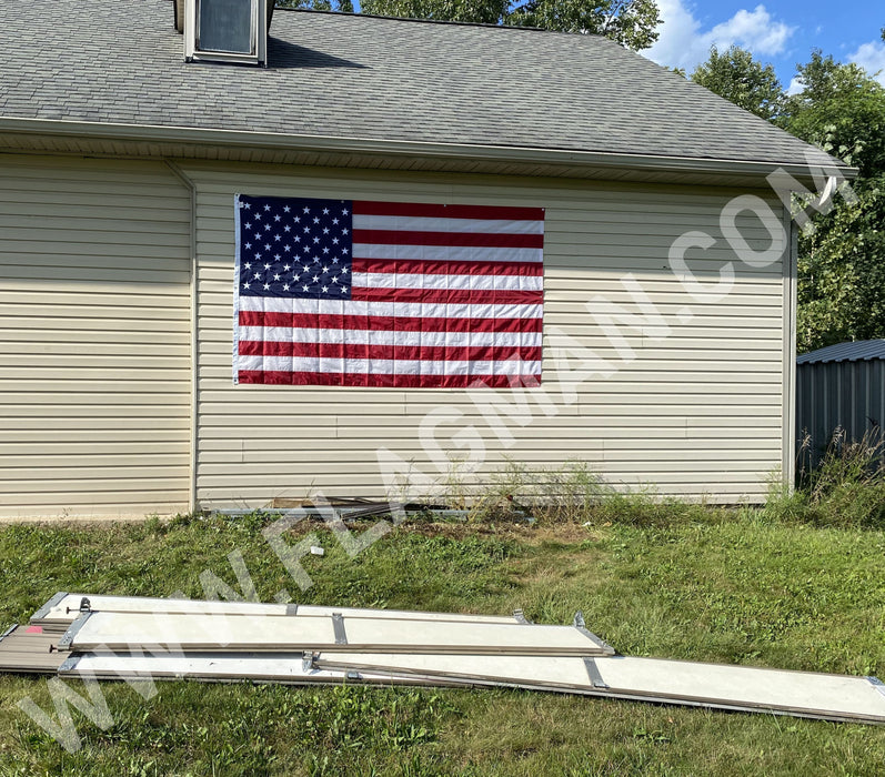 Nylon American Flag with Grommets Along Edges for Wall Hanging *Made in USA*